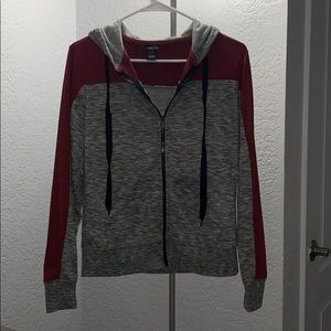 Heather grey zip up jacket